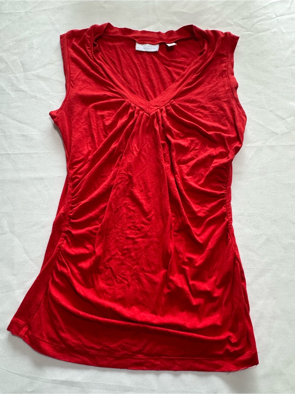 Y2K Red Ruched Going Out Tank Flattering Stretch Top